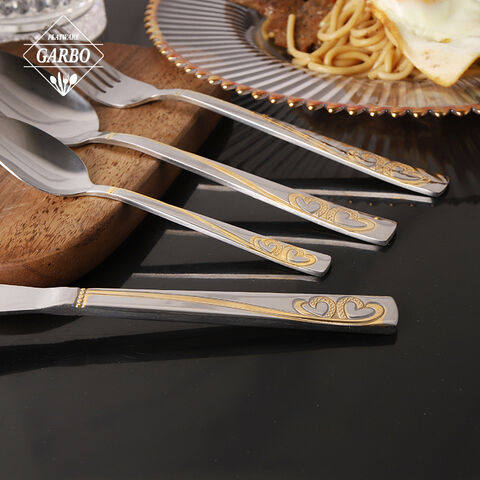 Couteau de table en acier inoxydable 8.8 de luxe de qualité alimentaire de 420 pouces