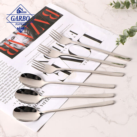 Amazon Top Selling Minimalist Silverware Mirror Stainless Steel Flatware Set with Thin Handle
