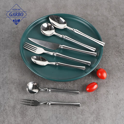 Hot sale new design flatware with mirror polish sliver cutlery set 