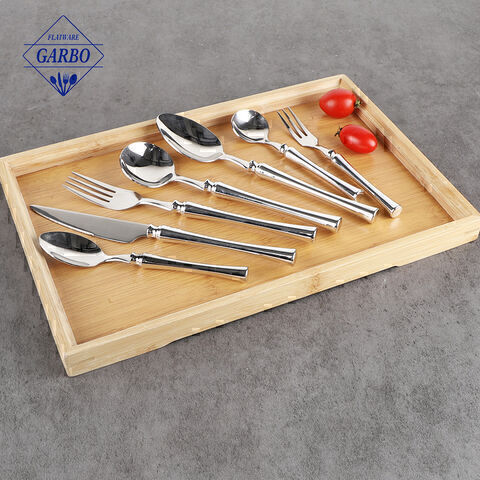 Hot sale new design flatware with mirror polish sliver cutlery set 