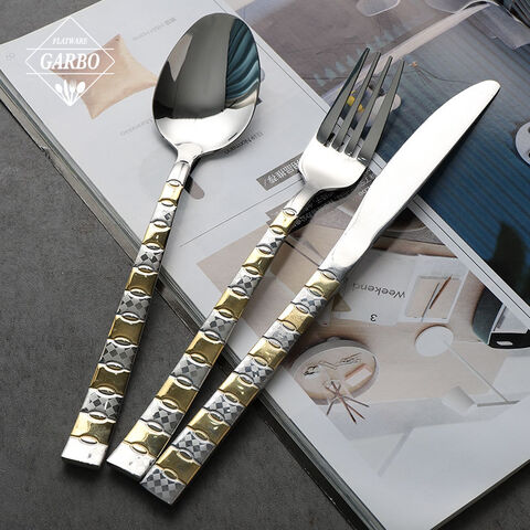 New design mirror polishing 201 stainless steel cutlery set for Middle East markets