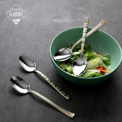 Marangyang Gold Stainless Steel Tea Spoon Can Custom Handle