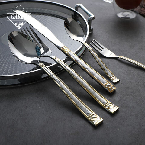 Best banquet silverware set 18/10 stainless steel flatware dinner set with gift box