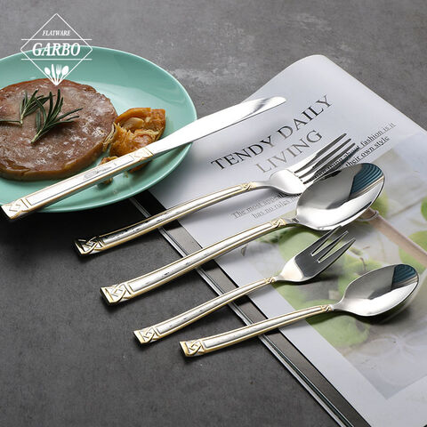 Pinakamahusay na banquet silverware set 18/10 stainless steel flatware dinner set na may gift box