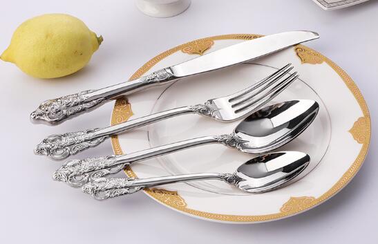 Different types of stainless steel used to make flatware