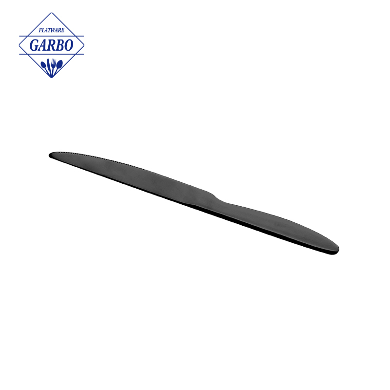 Wholesale Factory Bulk Price Special PVD Black Stainless Steel Dinner Knife