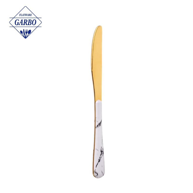 Hot Sales Stainless Steel Dinner Knife with Black Plastic Handle Made in China Flatware Factory