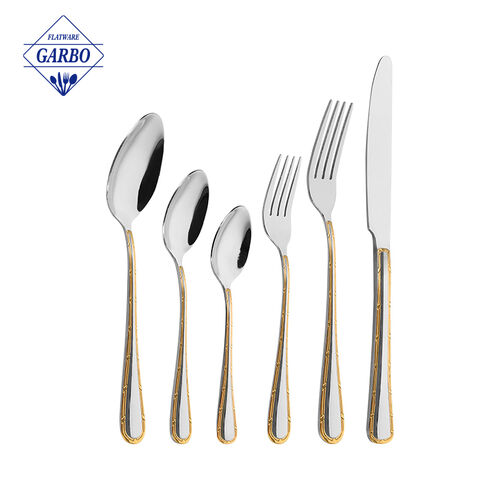 Golden Decoration Pattern Coffee Spoon Perfect Choice for the Middle East Asia Market