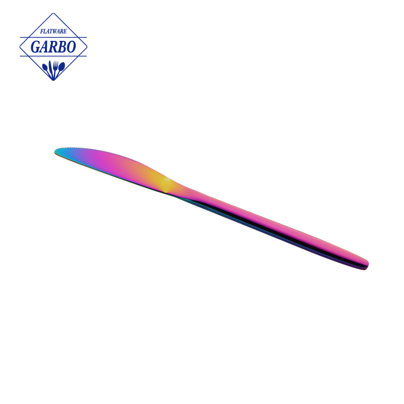 popular PVD rainbowl color stainless steel dinner fork for wholesale