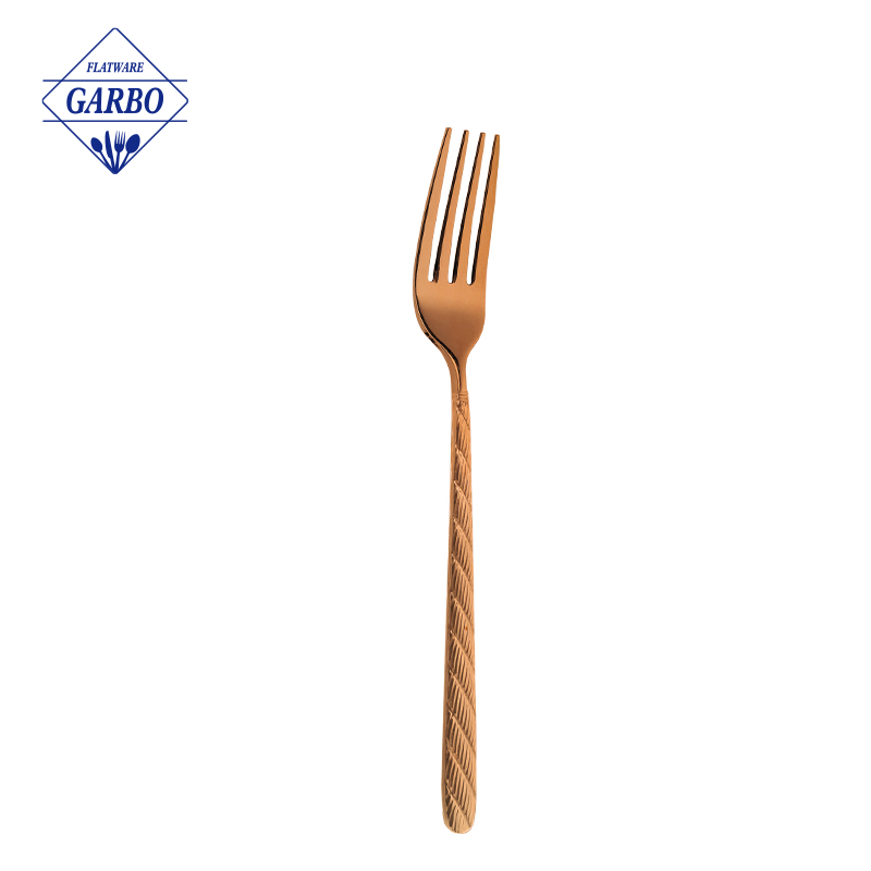 buy hot sale pvd color fule design stainless steel dinner fork