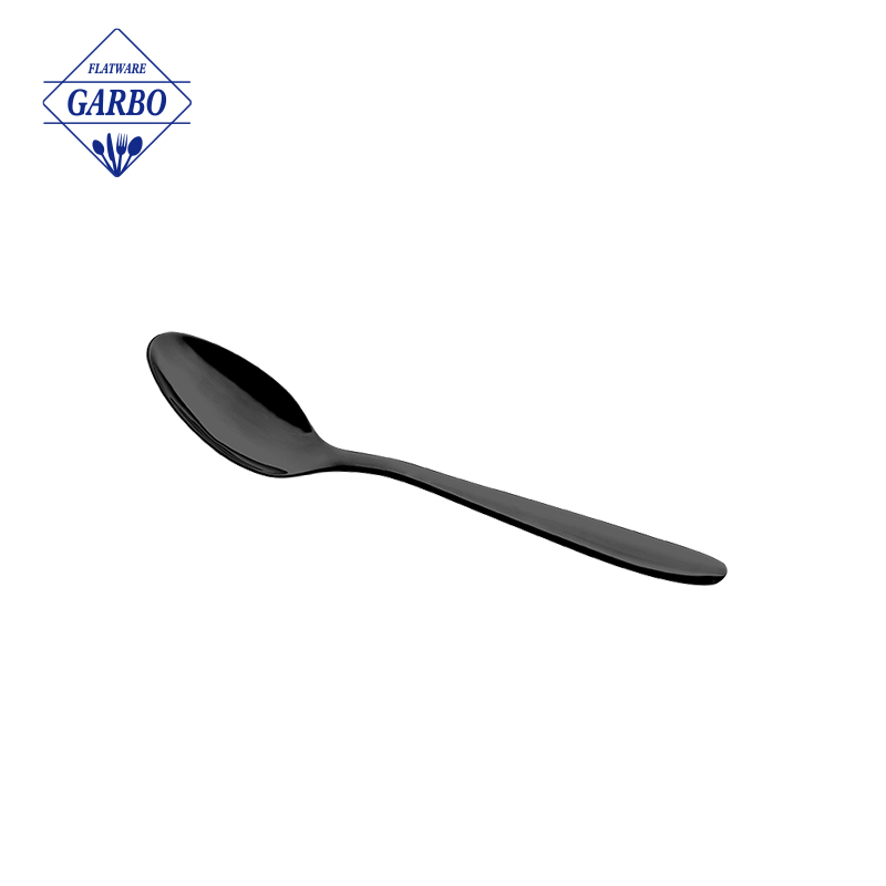 Mirror Polished Stainless Steel Teaspoon Dessert Spoon with PVD Gold Color