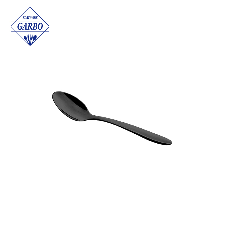 Mirror Polished Stainless Steel Teaspoon Dessert Spoon with PVD Gold Color