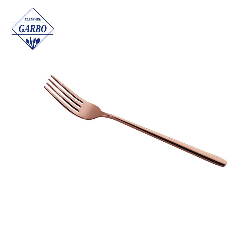 Fashion metal cooper design stainless steel dinner fork bulk wholesale