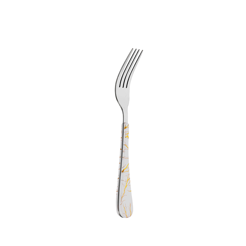 Hot-selling China Made Silver Stainless Steel Flatware with Black ABS Plastic Handle