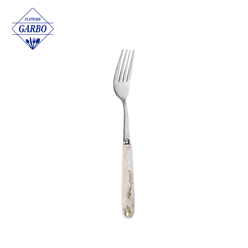 Ceramic  handle dinner spoon for home stainless steel 410 faltware 