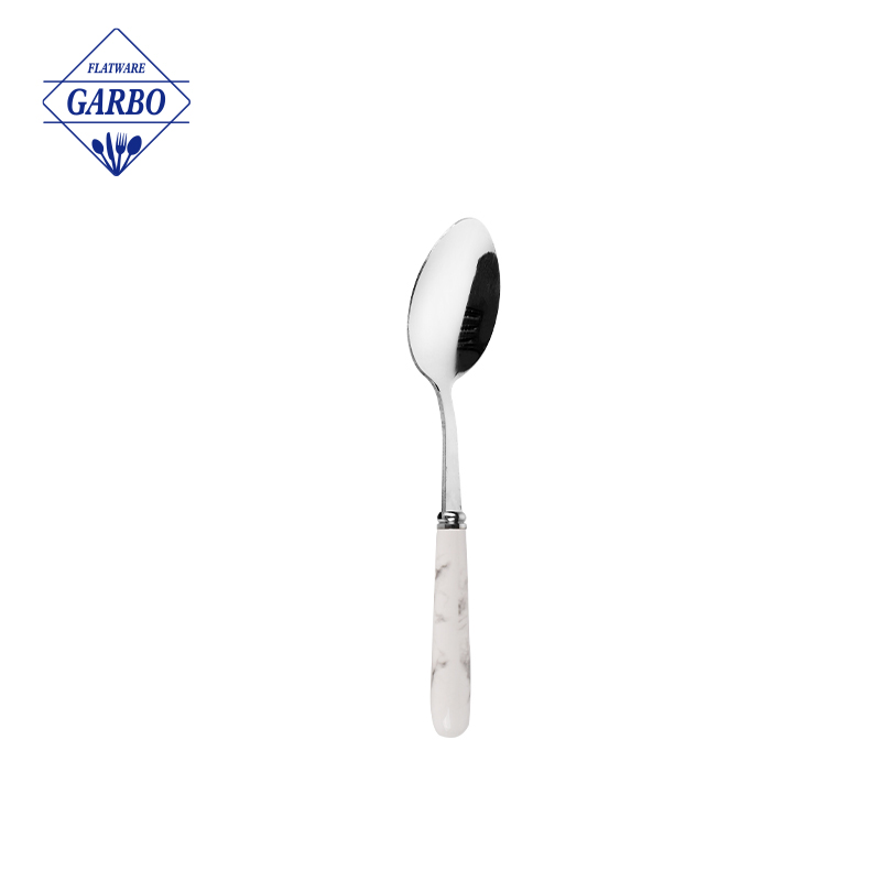 Manufacturer New Design Colored Ceramic Handle Stainless Steel Tea Spoon Coffee Spoon
