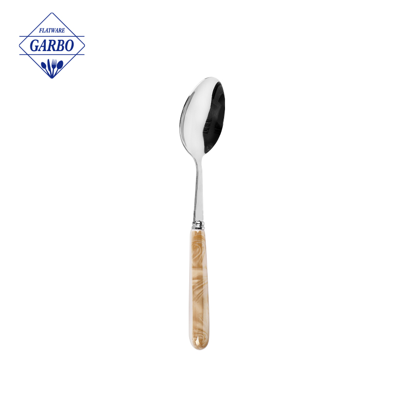 Manufacturer New Design Colored Ceramic Handle Stainless Steel Tea Spoon Coffee Spoon