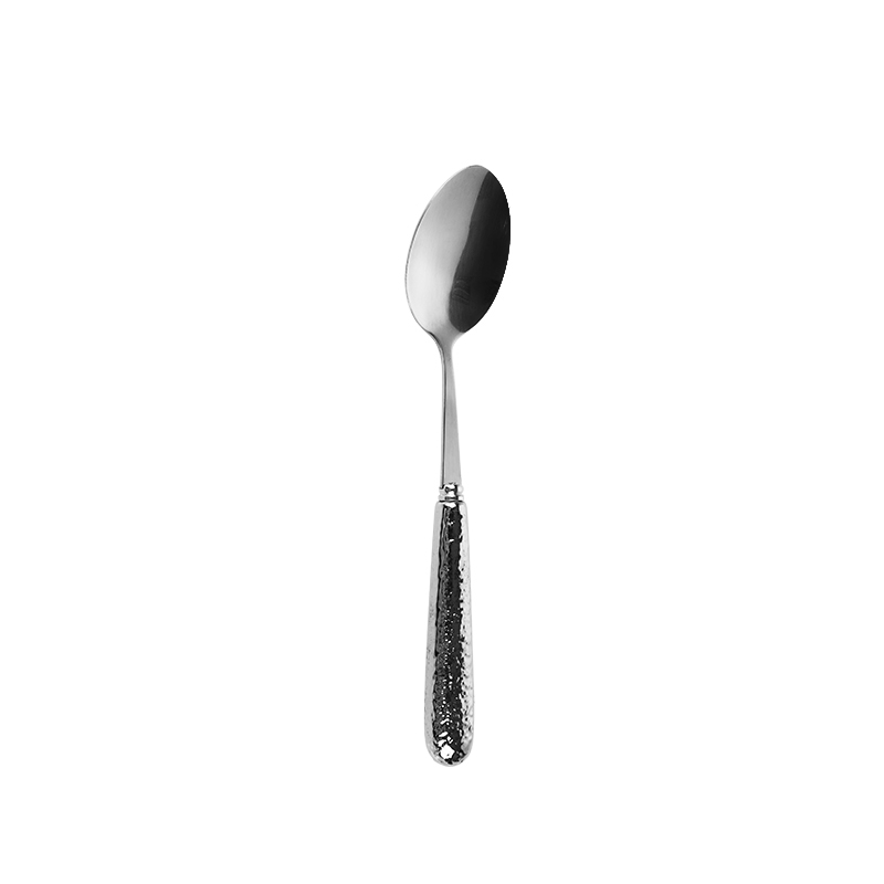 Customized Flower Printing Stainless Steel Dinner Spoon with Ceramic Handle