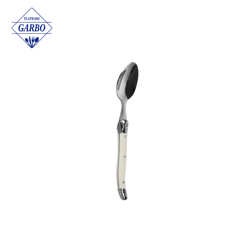 High Quality Daily Use Stainless Steel Teaspoon with ABS Plastic Handle