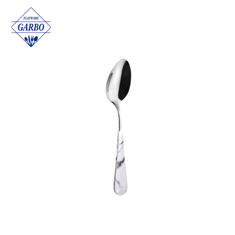 High Quality Daily Use Stainless Steel Teaspoon with ABS Plastic Handle