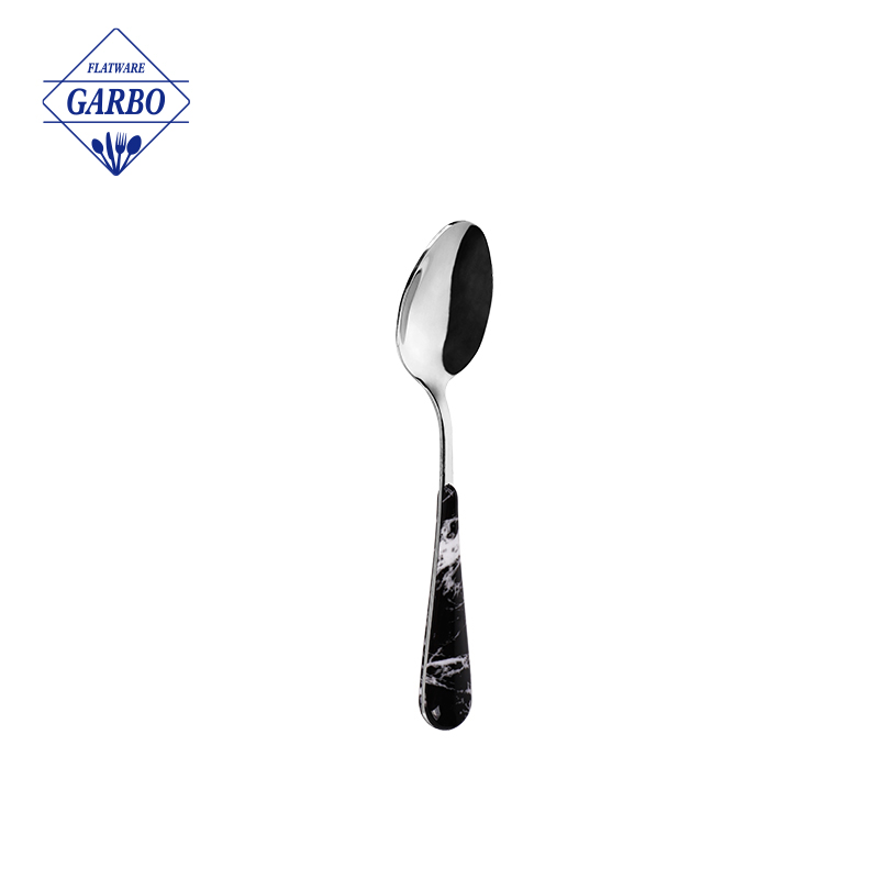 High Quality Daily Use Stainless Steel Teaspoon with ABS Plastic Handle