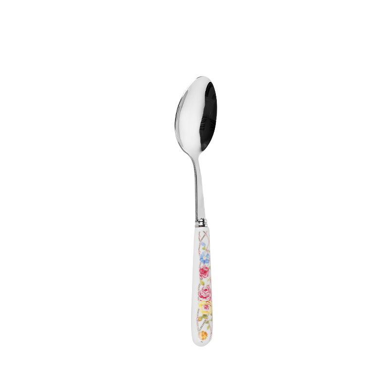 Bagong Ceramic Handle High-End Silver Stainless Steel Spoon