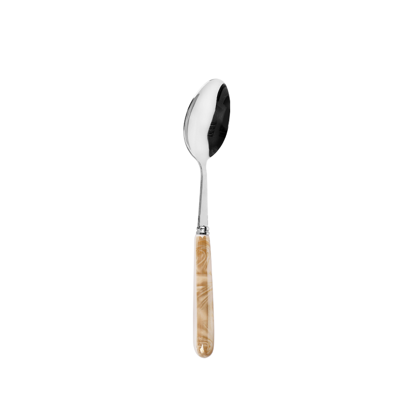 Bagong Ceramic Handle High-End Silver Stainless Steel Spoon