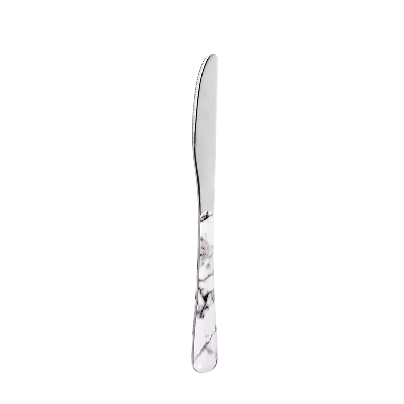 Classic Silver Color Stainless Steel Dinner Knife ABS Plastic Handle 