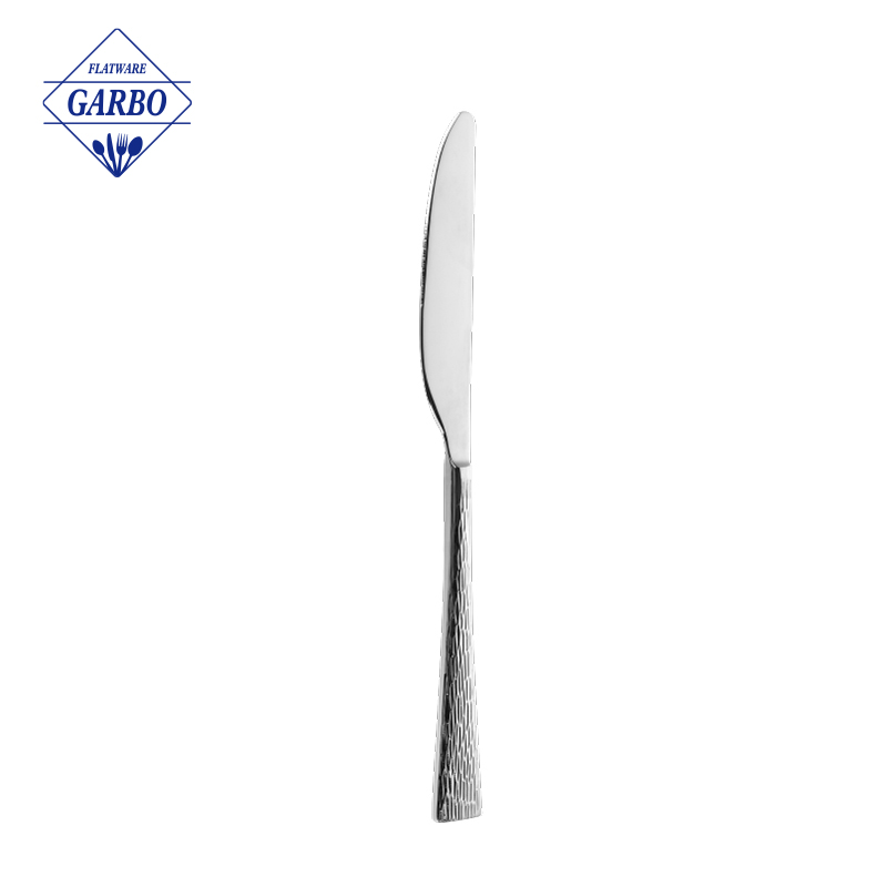 Con dao ăn tối bằng thép không gỉ bằng bạc kim loại 420 với lưỡi dao linh hoạt