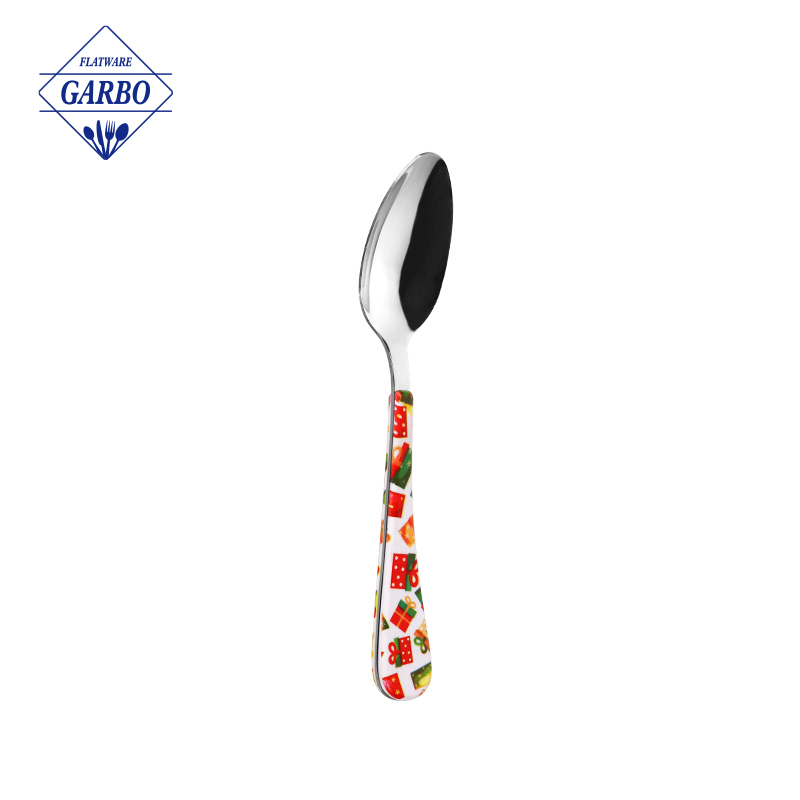 Plastic Marble Golden Tea Spoon for America Wholesale