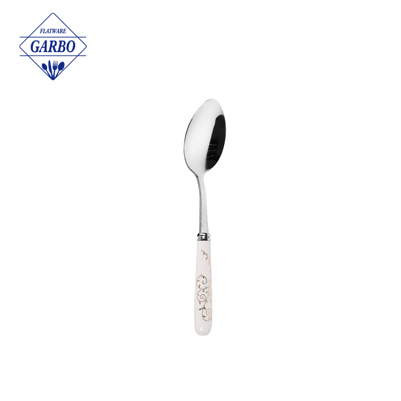 New design ceramic handle tea spoon hot sale China supplier 