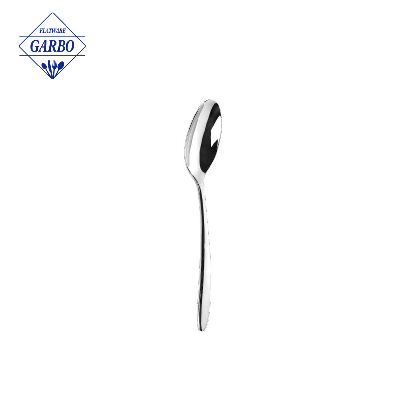 Factory Fancy Embossed Handle Mirror Stainless Steel Teaspoon Coffee Spoon