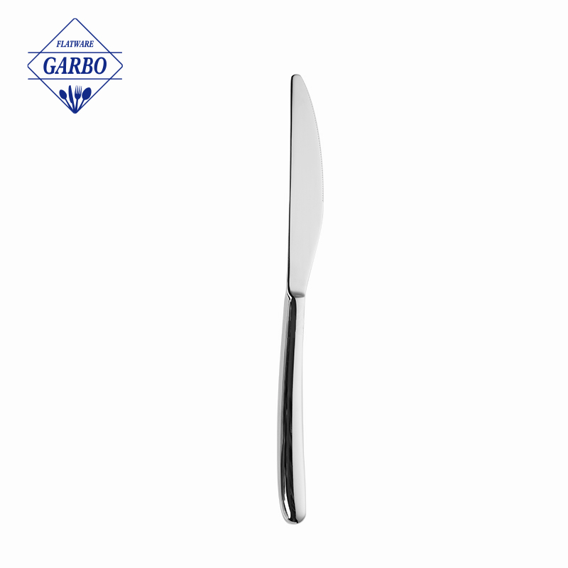 Simpleng hindi naka-texture na stainless steel handle dining knife silverware fltawre