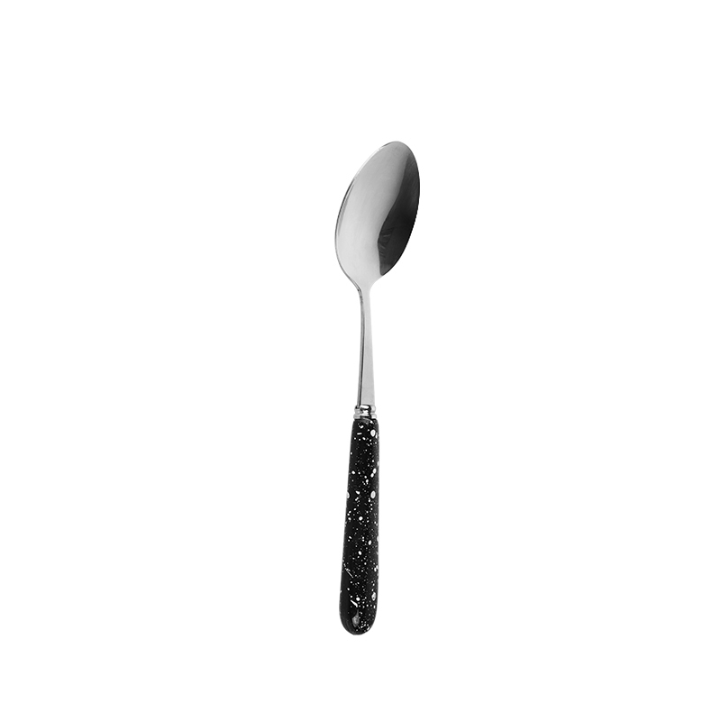 Popular silver stainless steel cutlery with black plastic handle