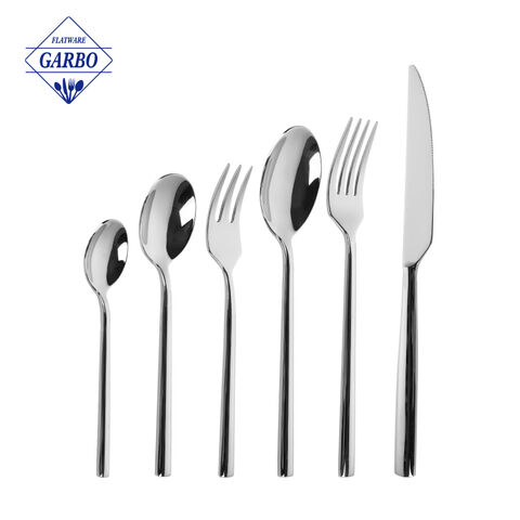 High Quality Wholesale 430 Mirror Silvery Stainless Steel Cutlery Set