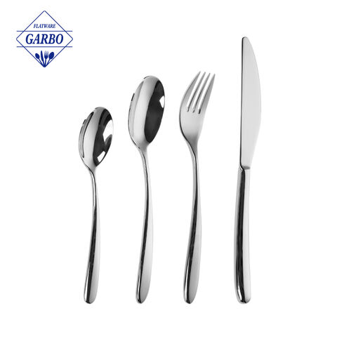 High Quality Wholesale 430 Mirror Silvery Stainless Steel Cutlery Set