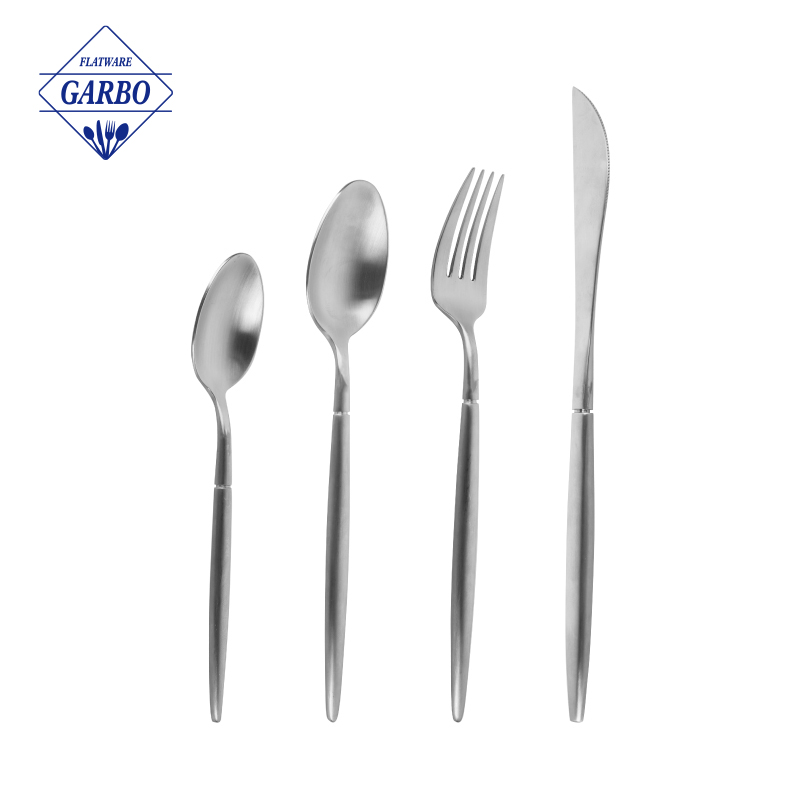 High Quality Wholesale 430 Mirror Silvery Stainless Steel Cutlery Set