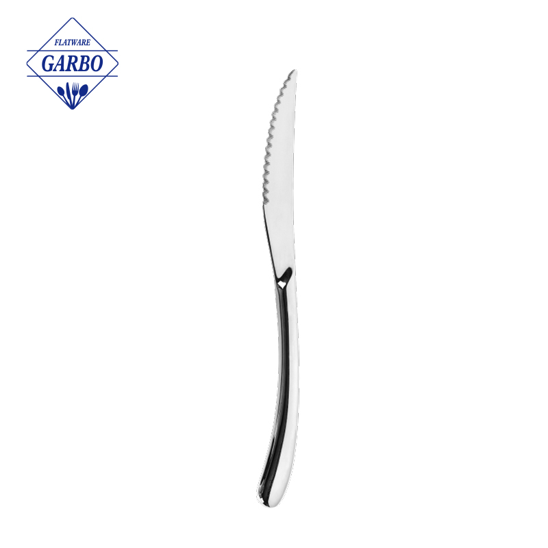 Amazon Top Seller Elegant Mirror Polished Stainless Steel Sharp Dinner Knife