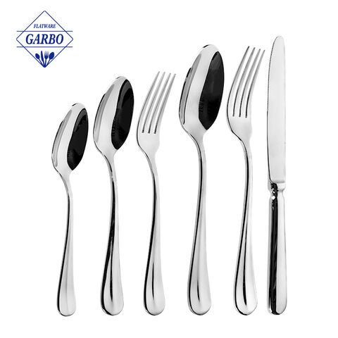 6 Pieces Classical Royal Stainless Steel Silver Cutlery 