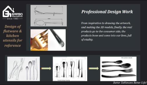 Customization of Garbo Stainless Steel Flatware