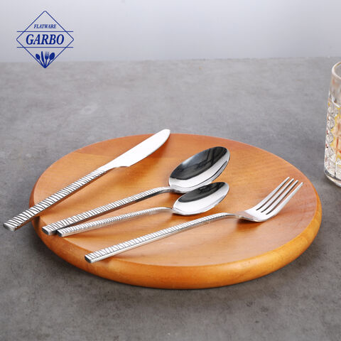 China Supplier sliver printing logo cutlery sets for home