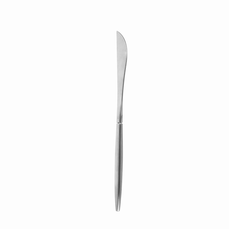 Forged Handle Sand Polished Silver Stainless Steel Dinner Fork