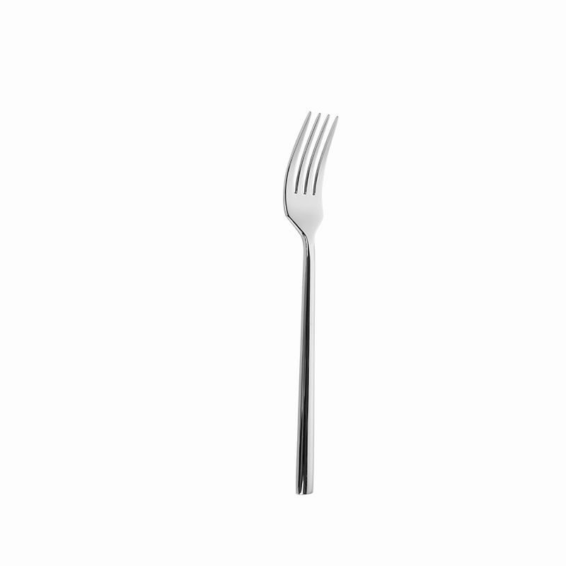 European at American High-End Silver Stainless Steel Dessert Fork