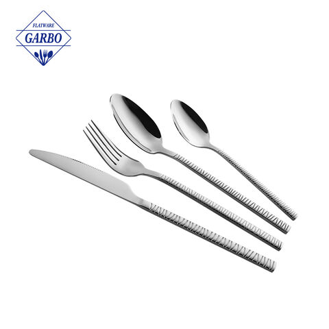 Sleek and Sophisticated Midnight Black Stainless Steel Cutlery Set