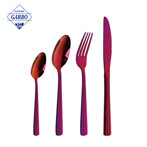 Wholesale New PVD Blue Color Food Grade Stainless Steel Cutlery Flatware