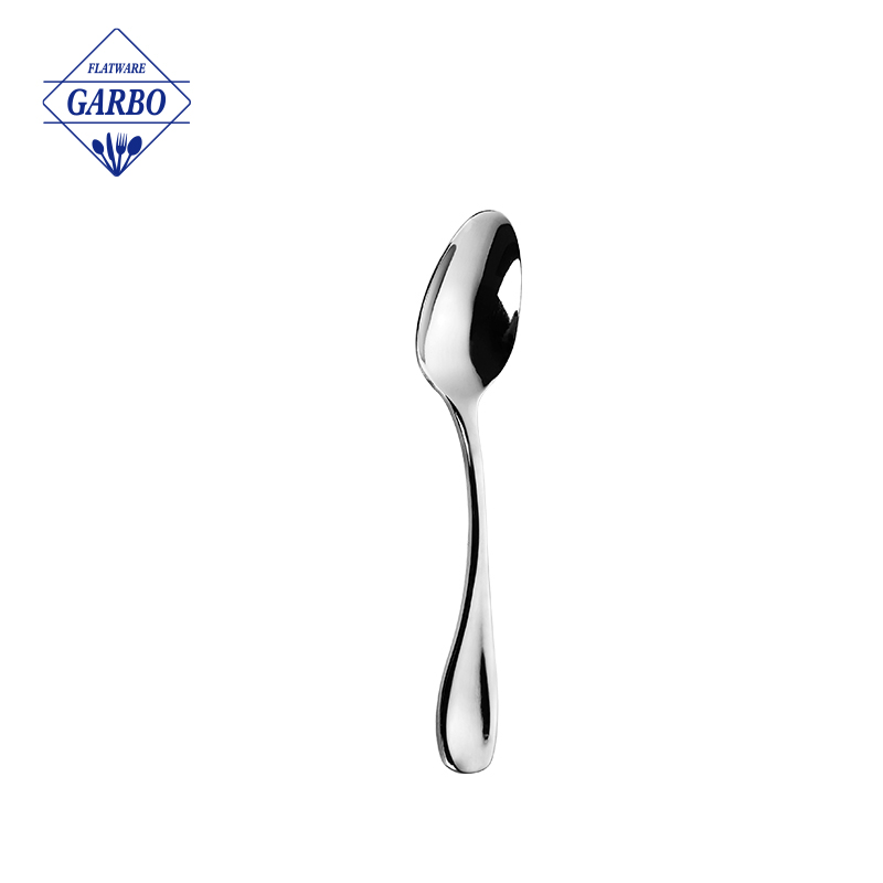 simple design mirror polished stainless steel dessert spoon for wholesale