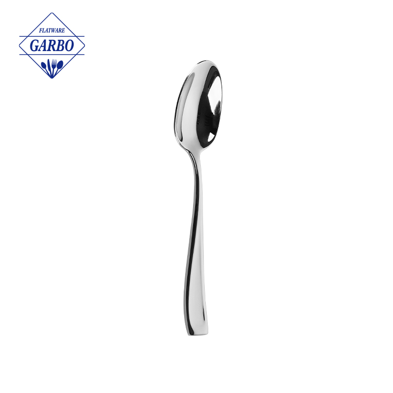 simple design mirror polished stainless steel dessert spoon for wholesale