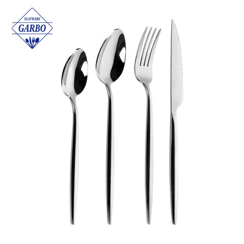 Pinakamahusay na Banquet Silver Cutlery Set Para sa Serbisyo 6 Chinese Factory Bulk Set