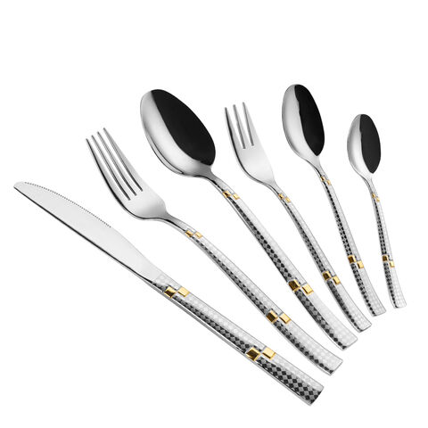 Middle-East Style 32pcs Stainless Steel Flatware Set with Holder