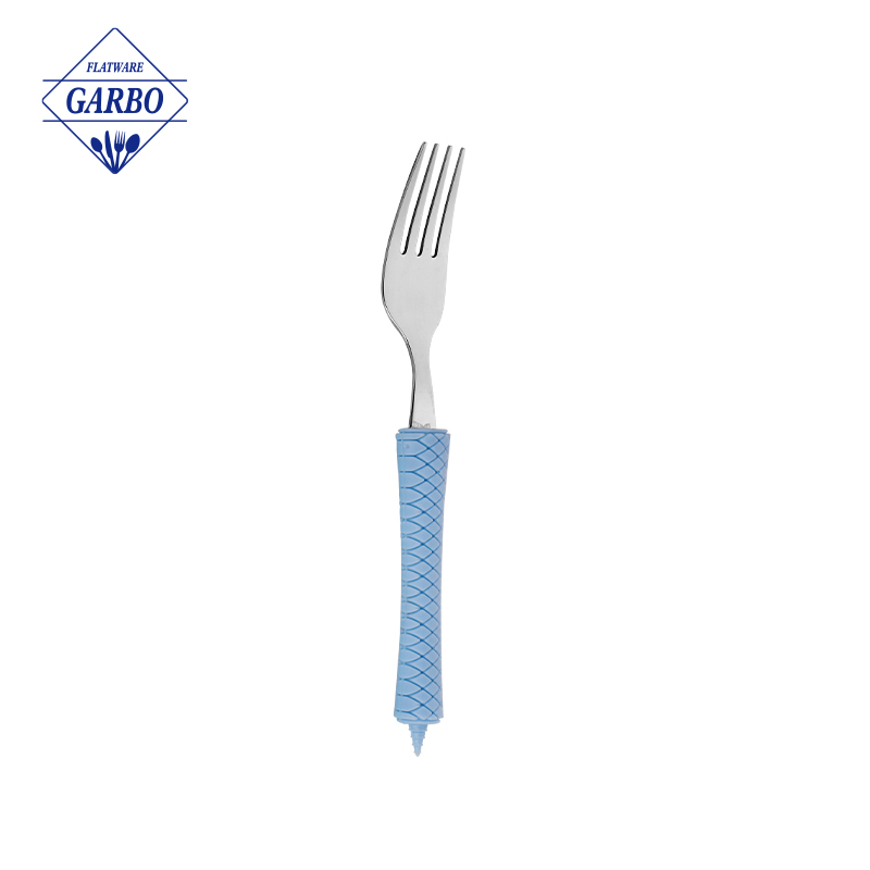 Plastic handle dinner frok new design facorty china 